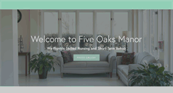 Desktop Screenshot of fiveoaksmanor.com
